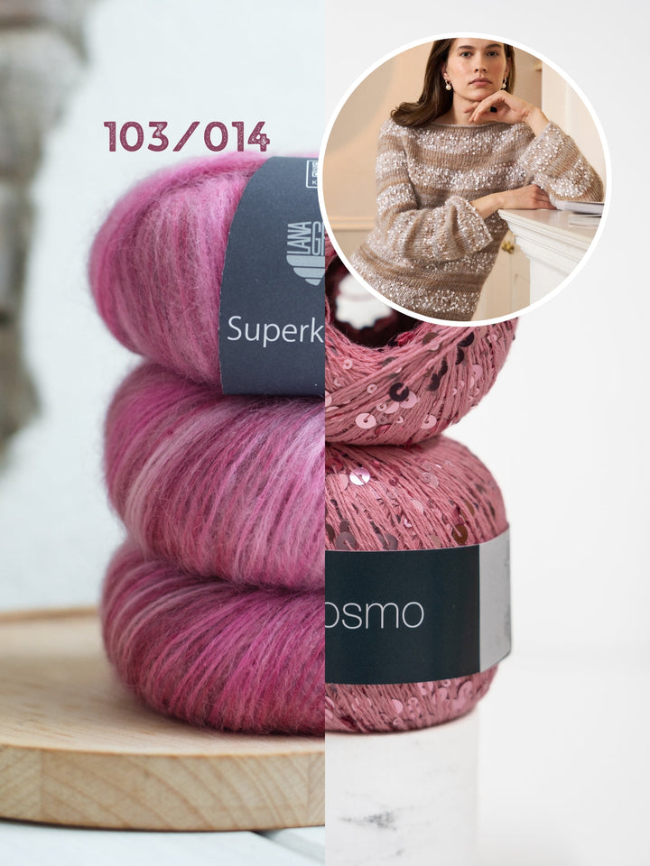 Strickpaket Superkid Seta Cosmo Top-down Streifenpullover