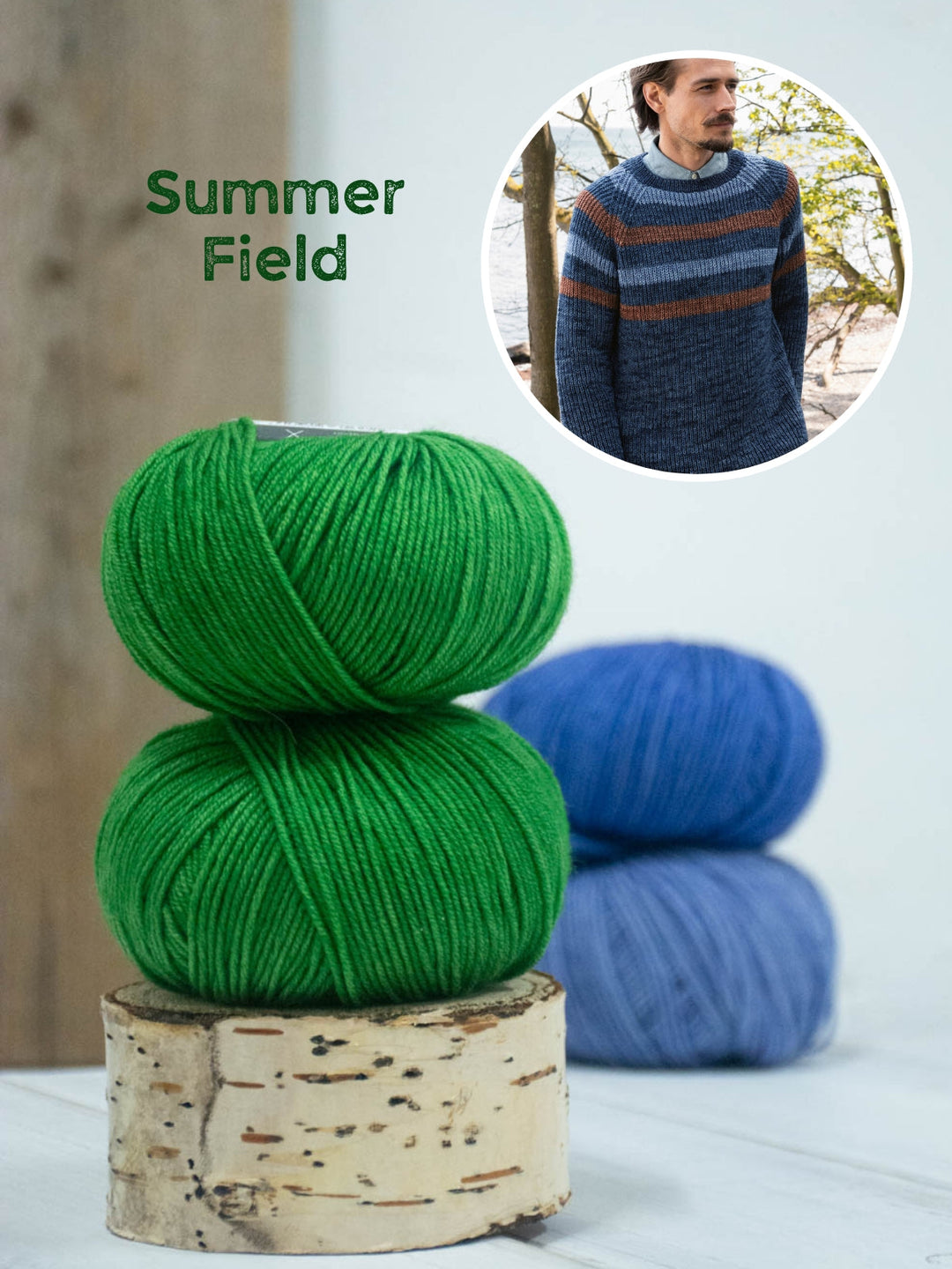 Strickpaket Cool Wool Vintage Streifenpullover für Herren
