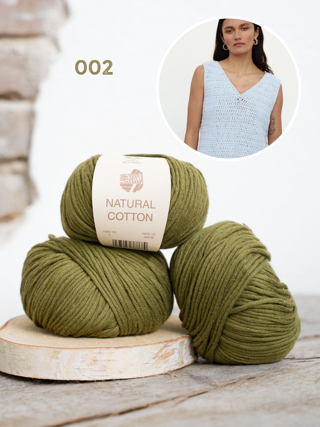 Häkelpaket Natural Cotton Top in Stäbchen