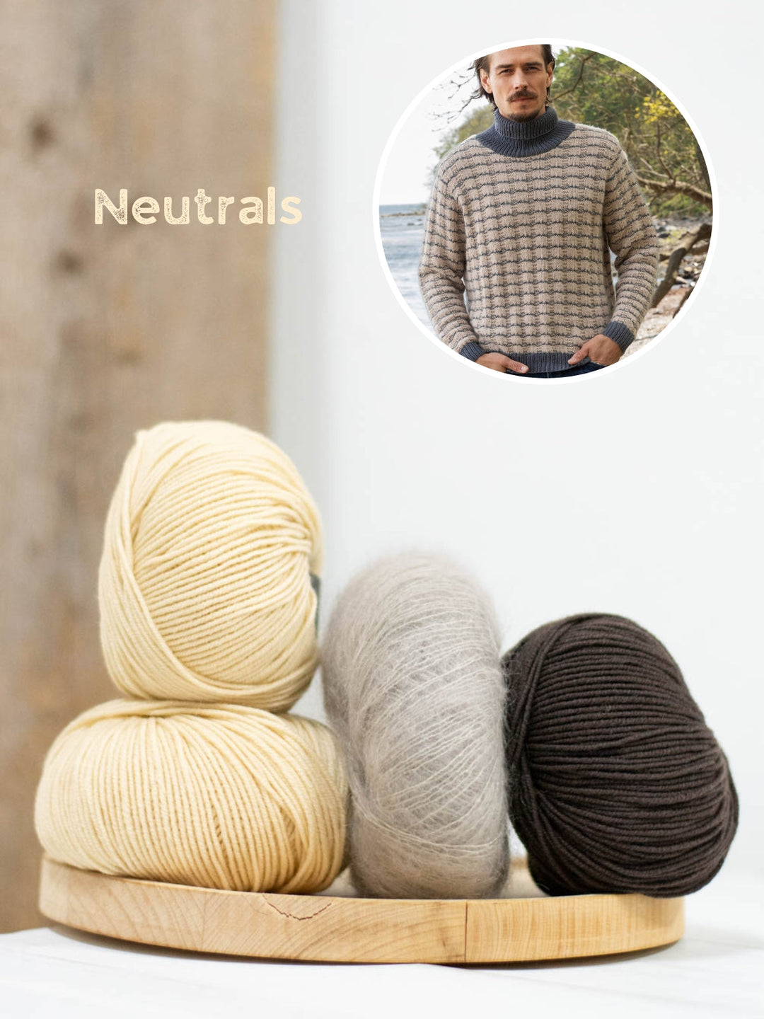 Strickpaket Cool Wool Silkhair Pullover für Herren