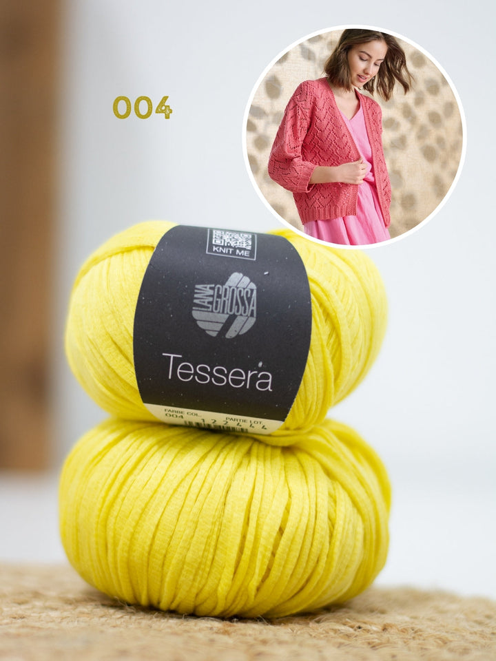 Strickpaket Tessera Jacke im Lochmuster