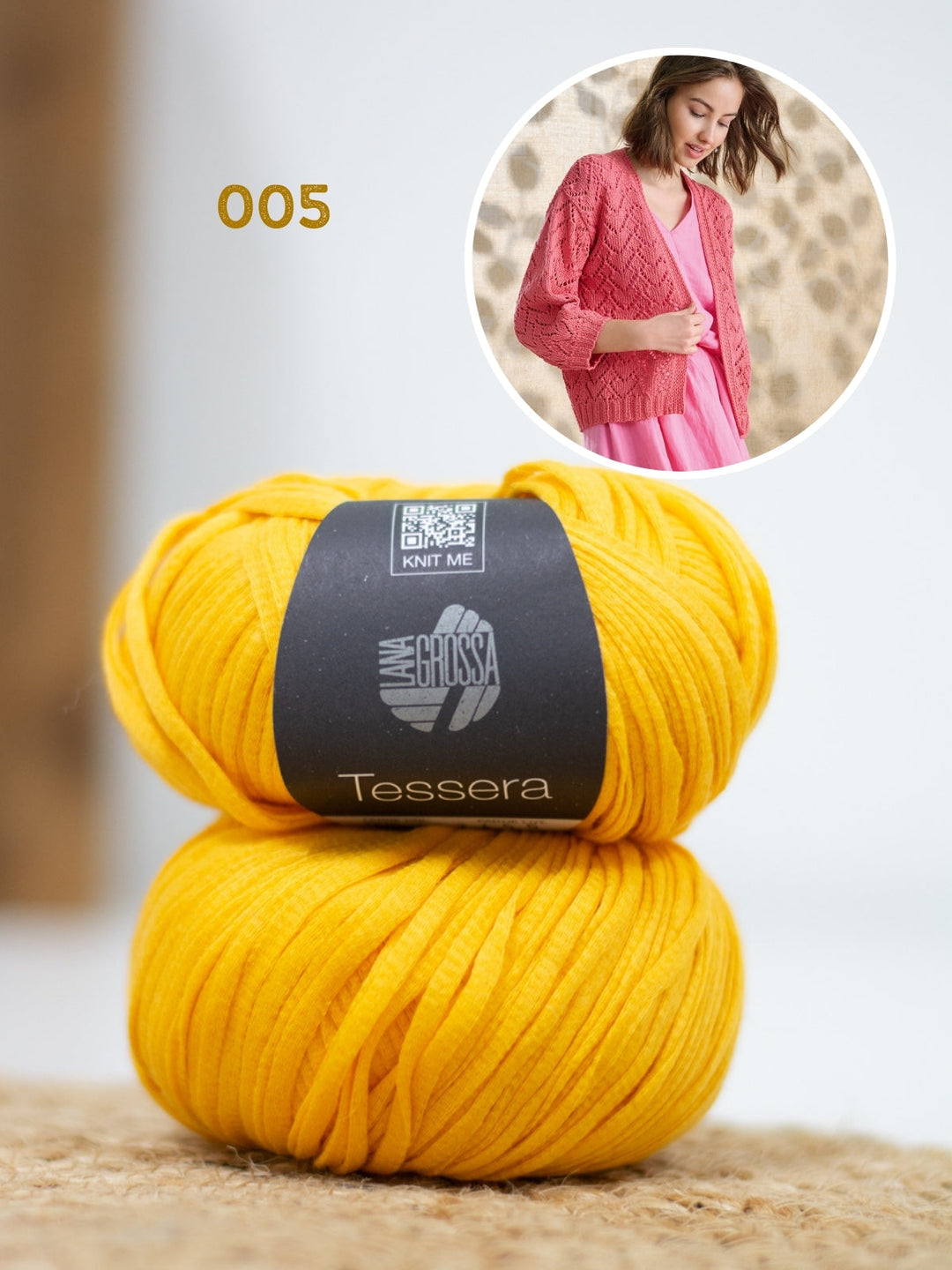 Strickpaket Tessera Jacke im Lochmuster