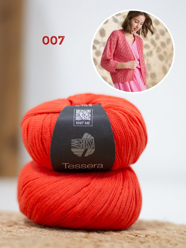 Strickpaket Tessera Jacke im Lochmuster