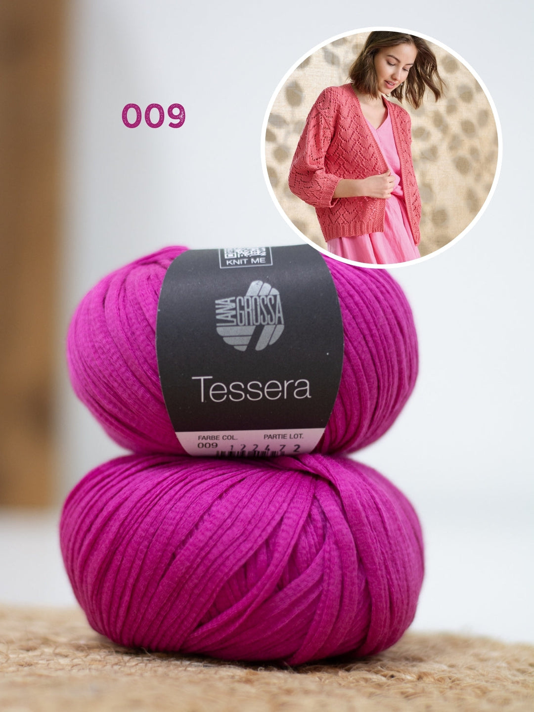 Strickpaket Tessera Jacke im Lochmuster