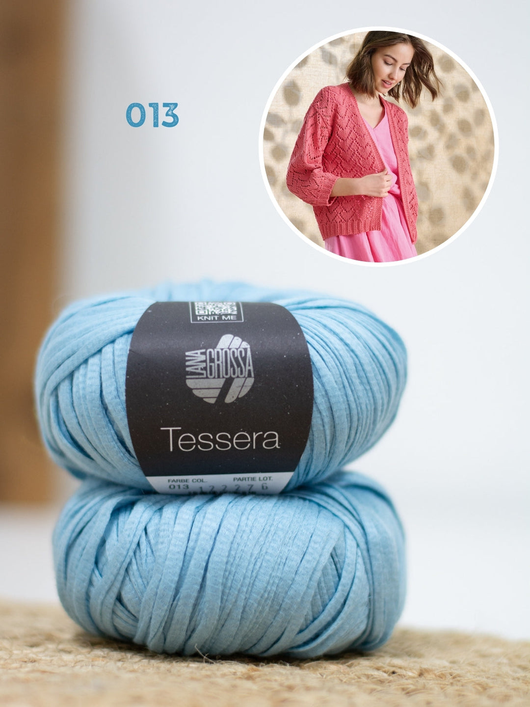 Strickpaket Tessera Jacke im Lochmuster
