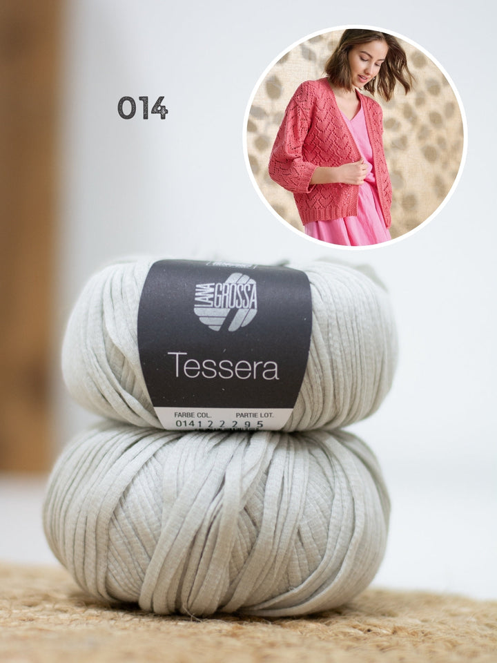 Strickpaket Tessera Jacke im Lochmuster