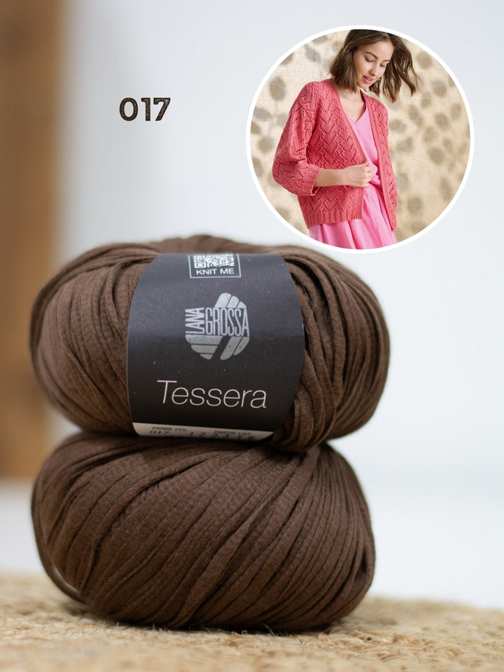 Strickpaket Tessera Jacke im Lochmuster