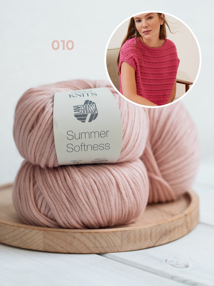 Strickpaket Summer Softness Pullunder mit Ajourmuster