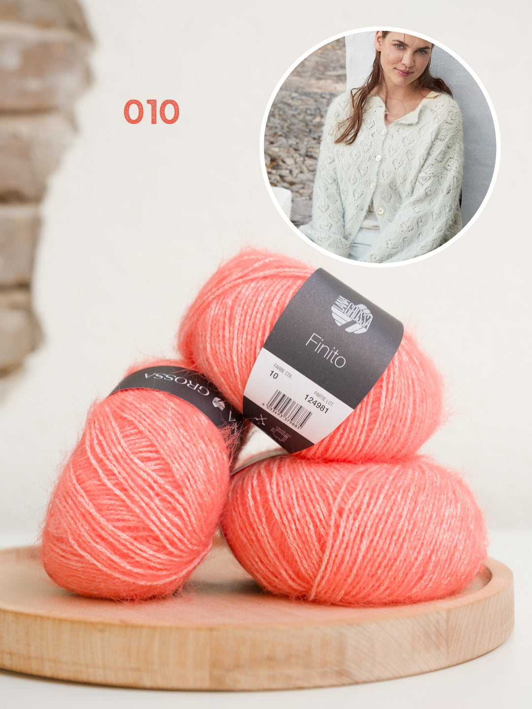 Strickpaket Finito Jacke mit Herzmuster