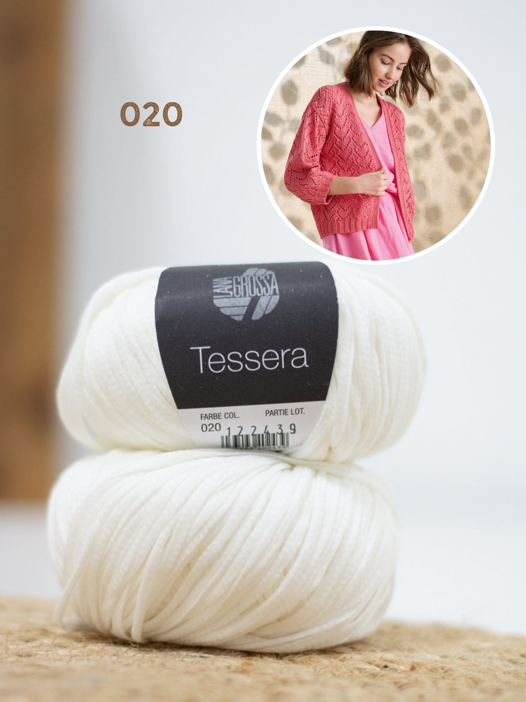 Strickpaket Tessera Jacke im Lochmuster