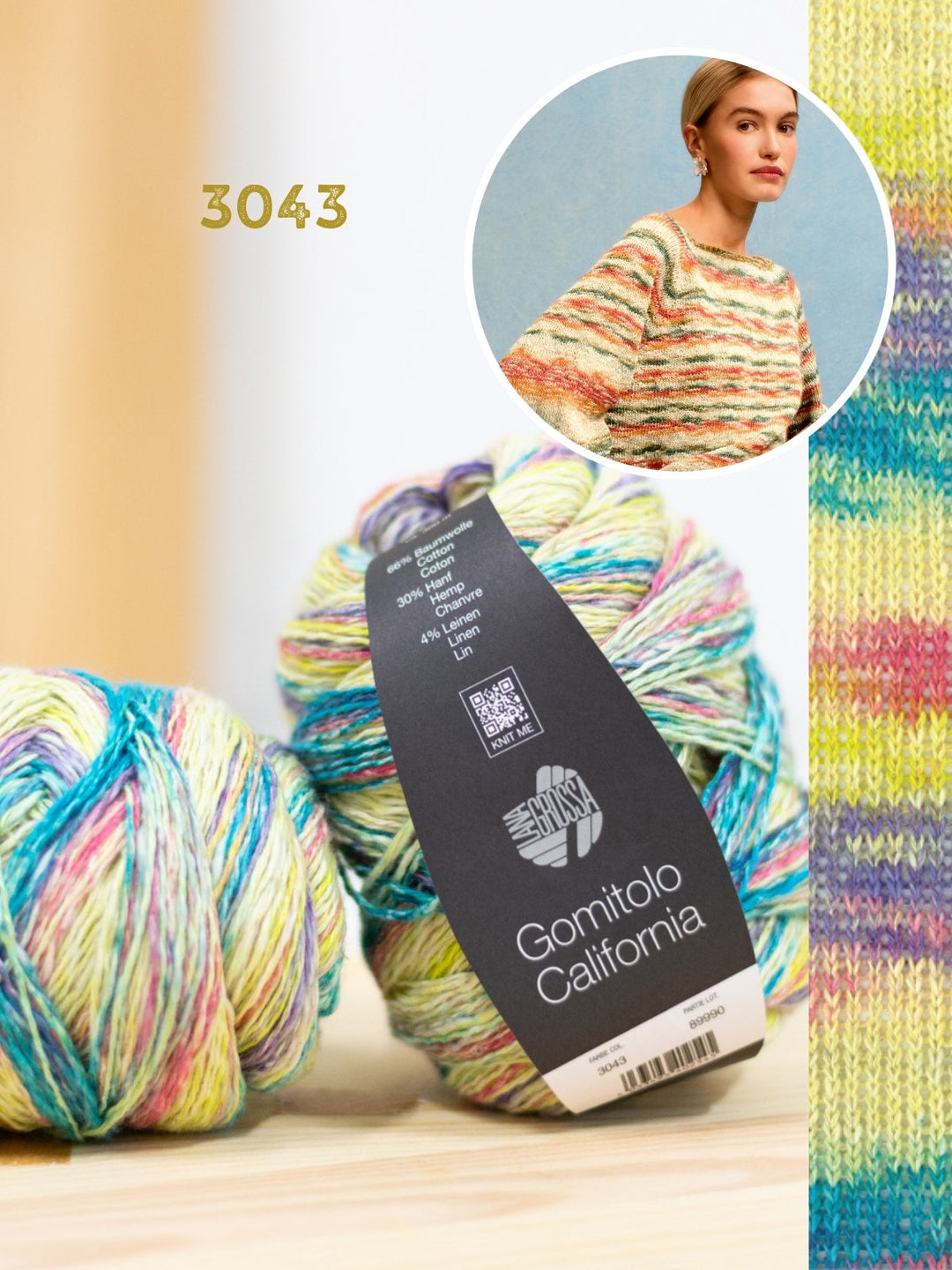 Strickpaket Gomitolo California Raglanpullover - Top-down