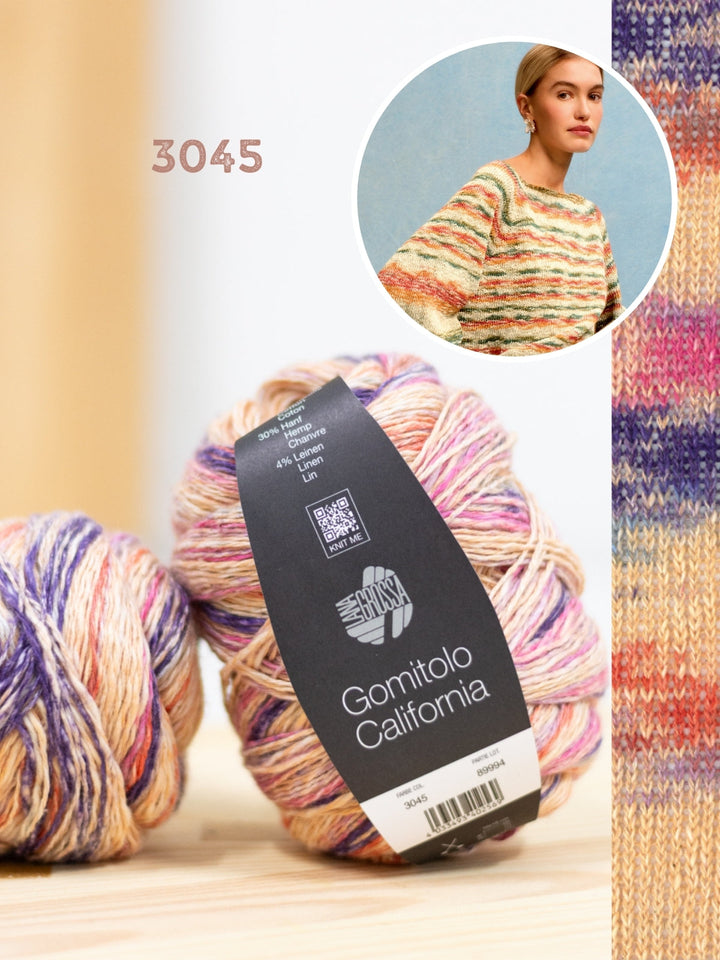 Strickpaket Gomitolo California Raglanpullover - Top-down