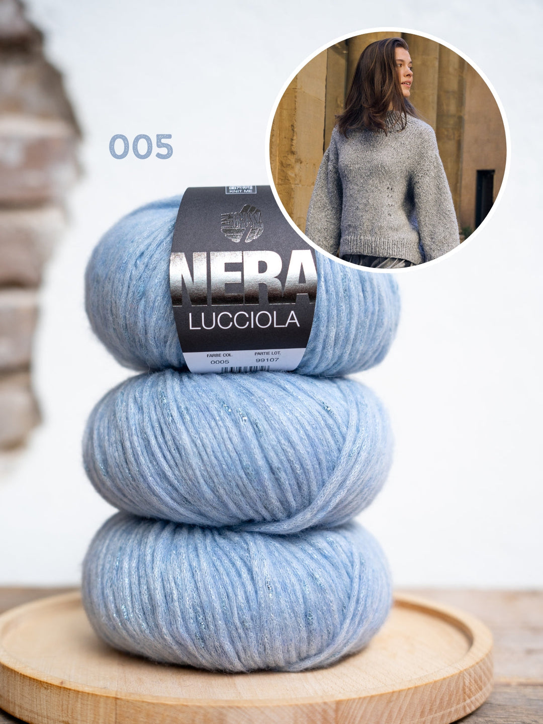 Strickpaket Lucciola Top-down Pullover