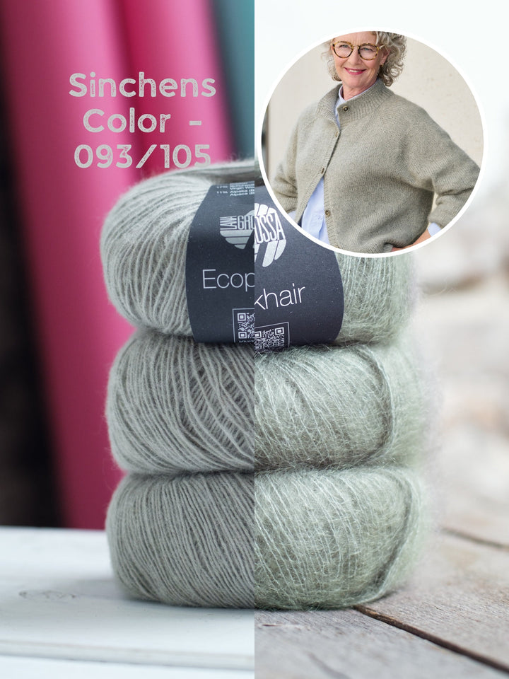 Strickpaket Classy Raglan Jacket - Ecopuno Silkhair
