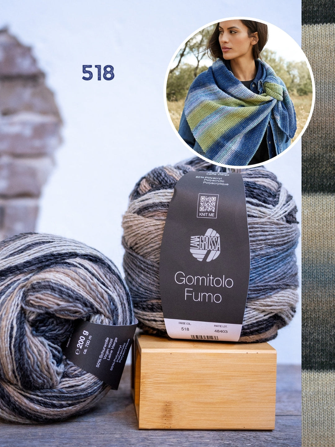 Häkelpaket Gomitolo Dreieckstuch