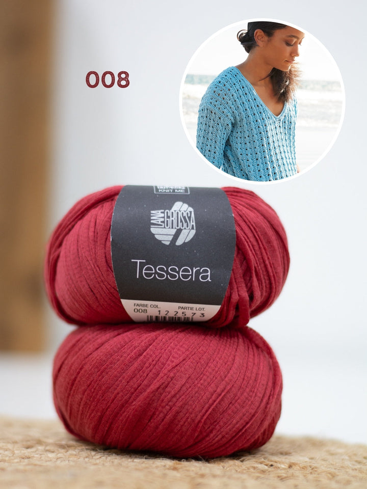 Strickpaket Tessera Shirt im Ajourmuster