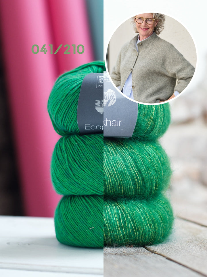 Strickpaket Classy Raglan Jacket - Ecopuno Silkhair