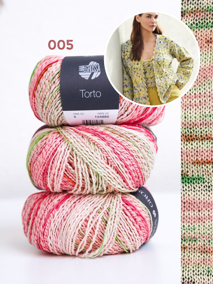 Häkelpaket Torto Jacke mit Muschelmuster
