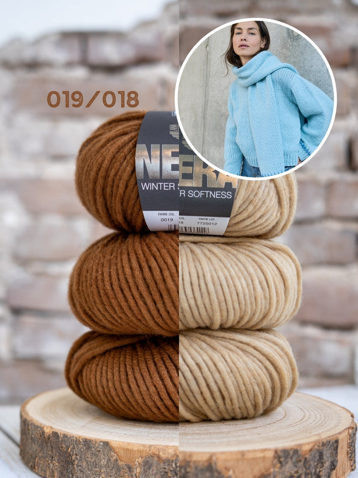 Strickpaket Winter Softness Top-down Pullover