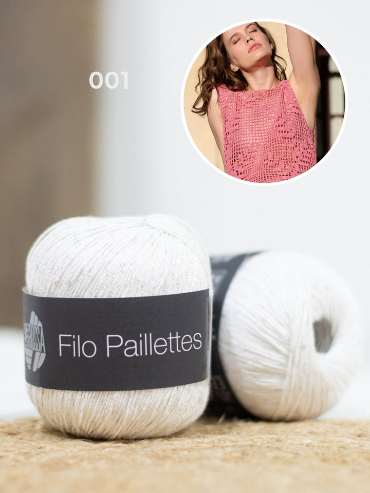 Häkelpaket Filo Paillettes Top