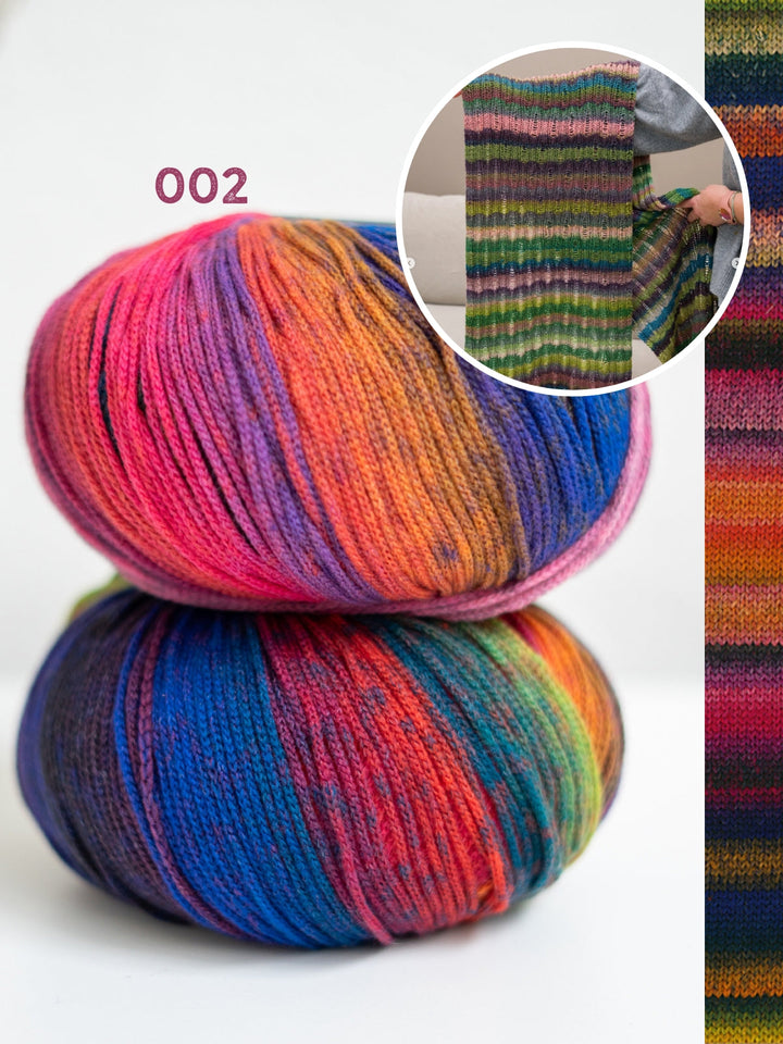 Strickpaket Fallmaschen-Schal – Farfalla – Tanja Steinbach
