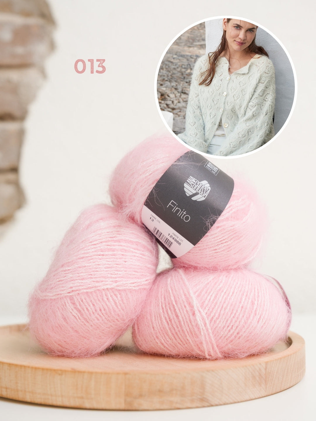 Strickpaket Finito Jacke mit Herzmuster