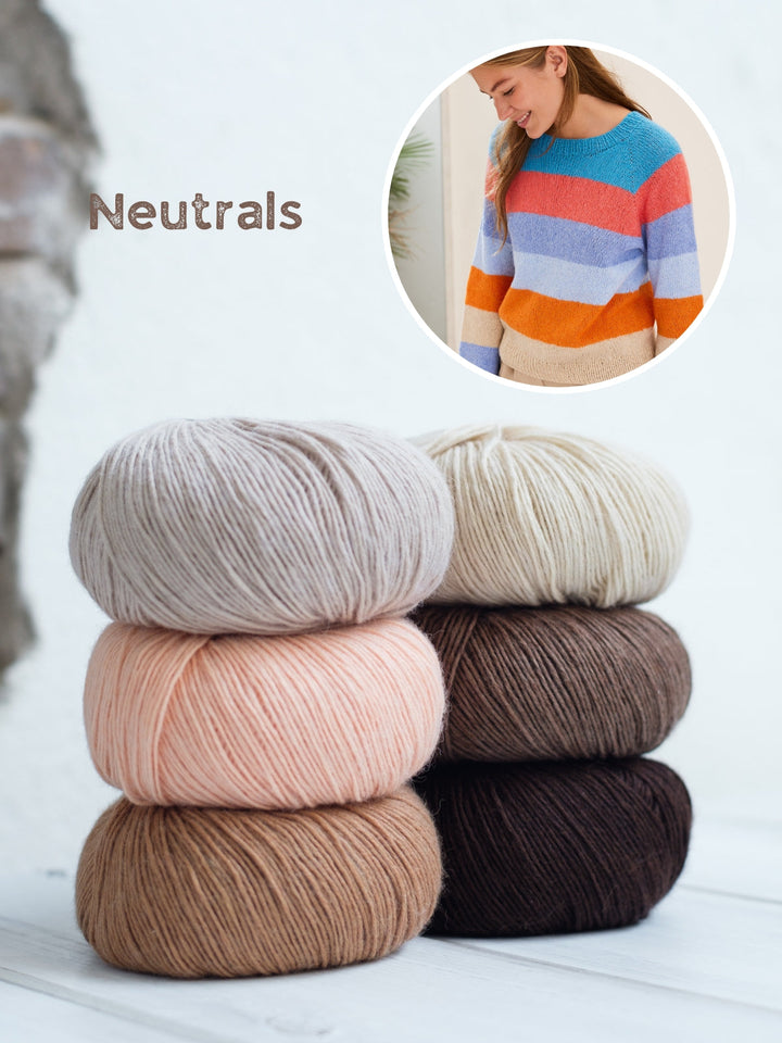 Strickpaket Ecopuno Blockstreifen-Pullover