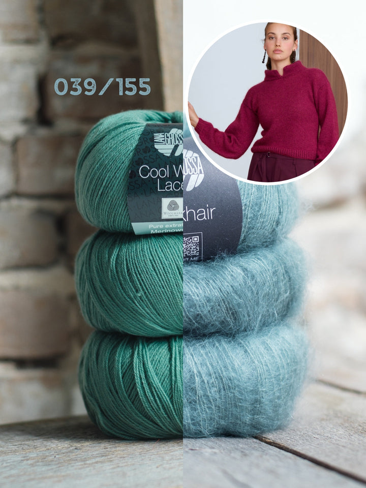 Strickpaket Cool Wool Lace Silkhair Pullover
