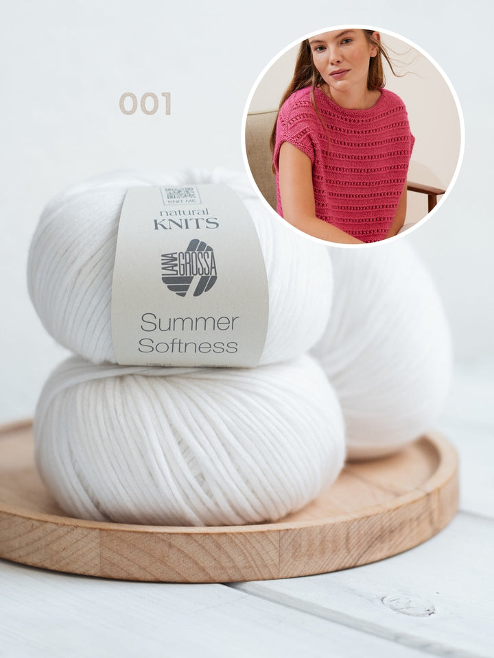 Strickpaket Summer Softness Pullunder mit Ajourmuster