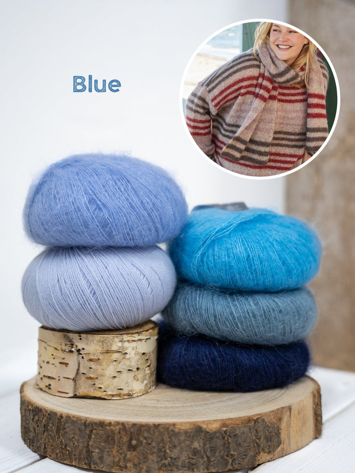 Strickpaket Cool Wool Lace Silkhair Streifenpullover