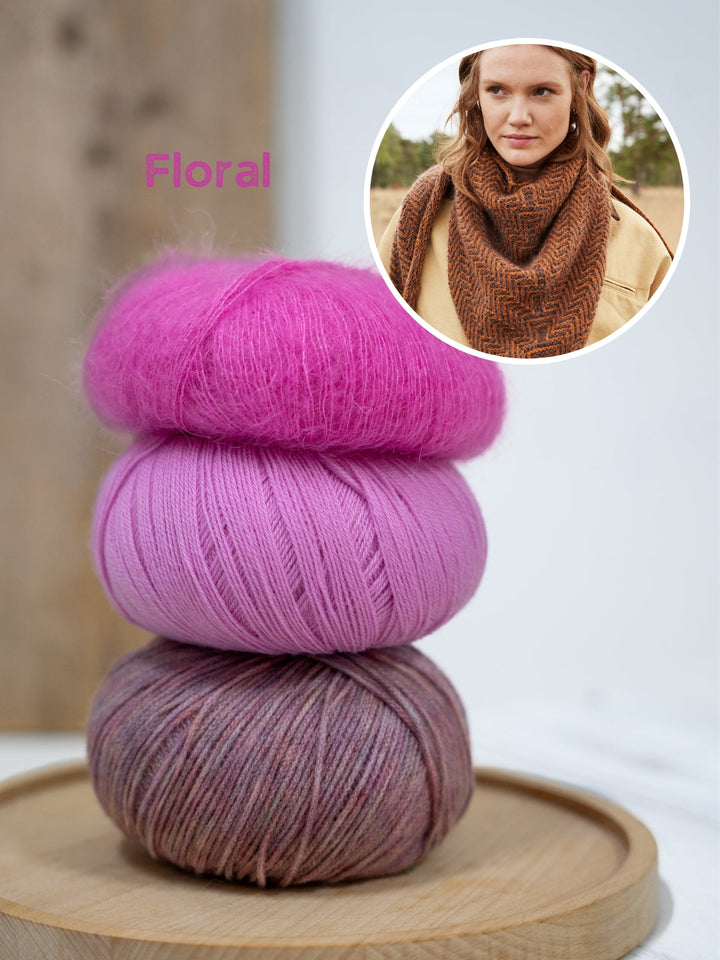 Strickpaket Cashmere 16 Fine Silkhair Cool Wool Lace Dreieckstuch