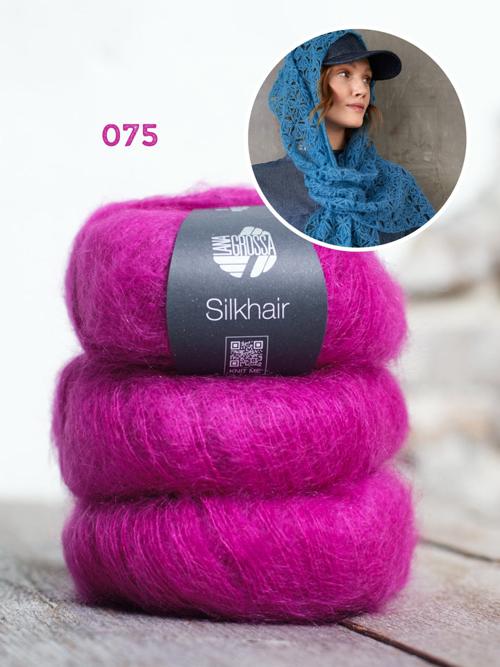 Häkelpaket Silkhair Ajourschal