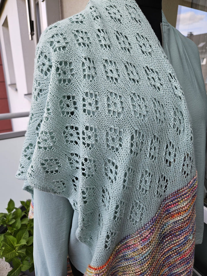 Strickpaket Lizas Tuch Spring Night - Cotonella Multi &amp; Summer Cashmere