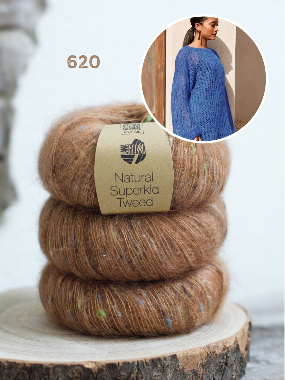 Strickpaket Natural Superkid Tweed Pullover