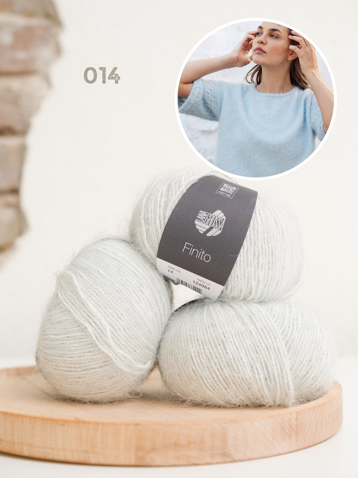 Strickpaket Finito Shirt mit Webmuster