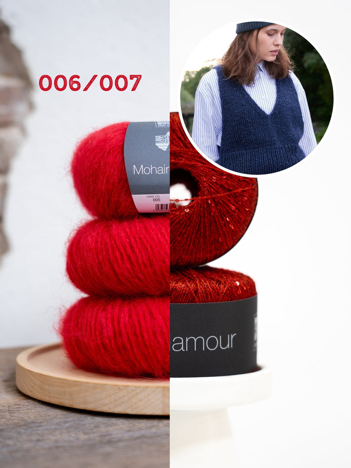 Strickpaket Mohair Di Gio Glamour Pullunder