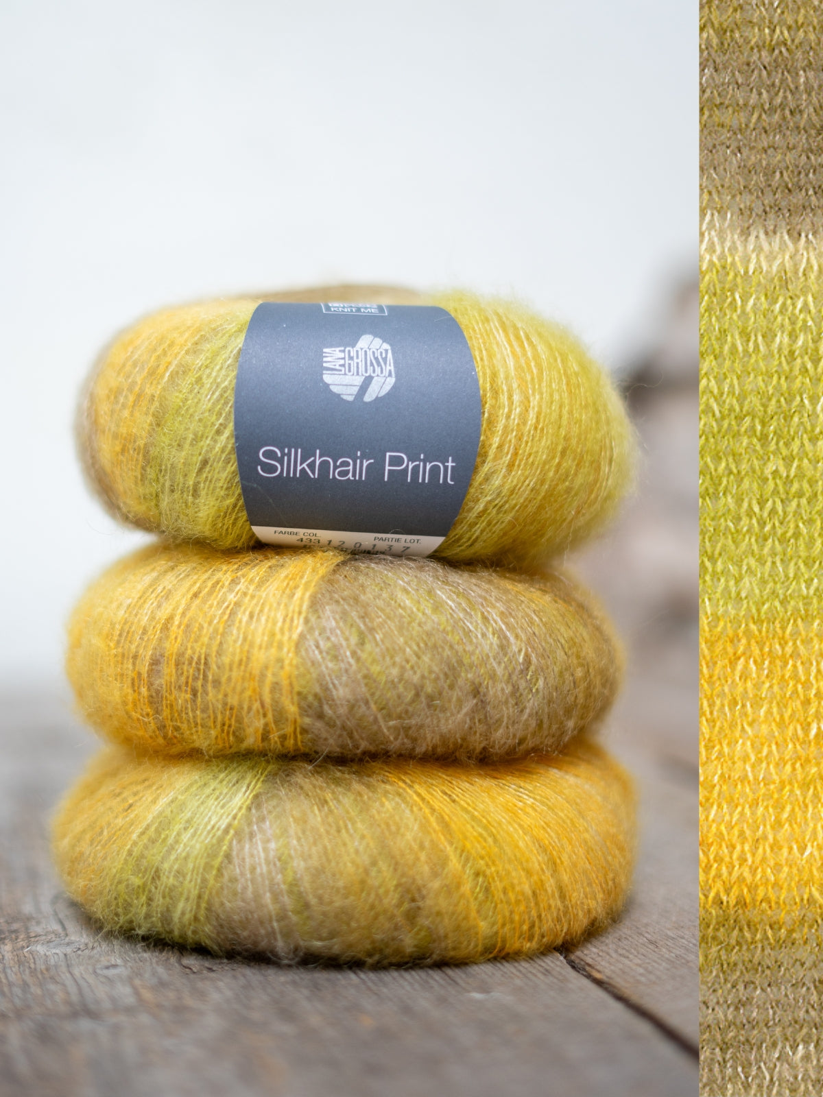 Silkhair Print 433 Limette / Gelb / Taupe / Hellbeige