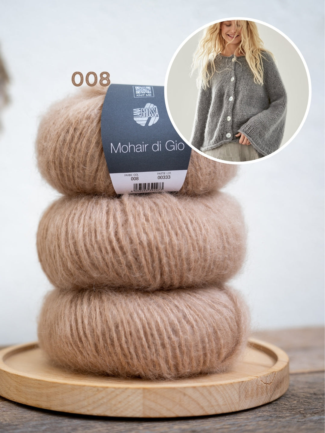 Strickpaket Mohair Di Gio Jacke – Top-down