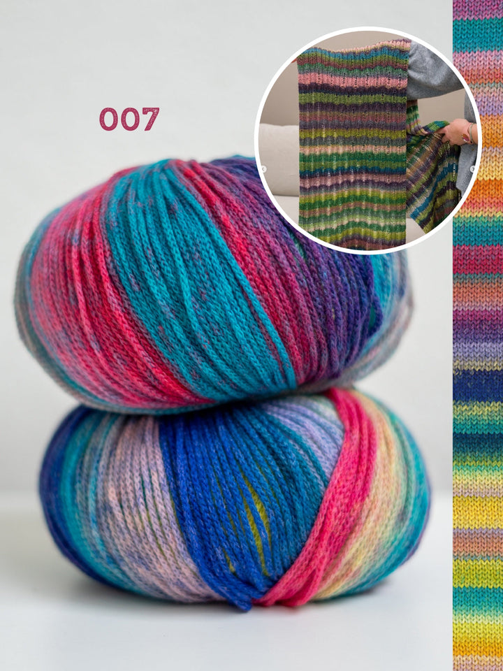 Strickpaket Fallmaschen-Schal – Farfalla – Tanja Steinbach