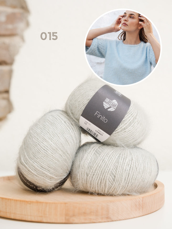Strickpaket Finito Shirt mit Webmuster
