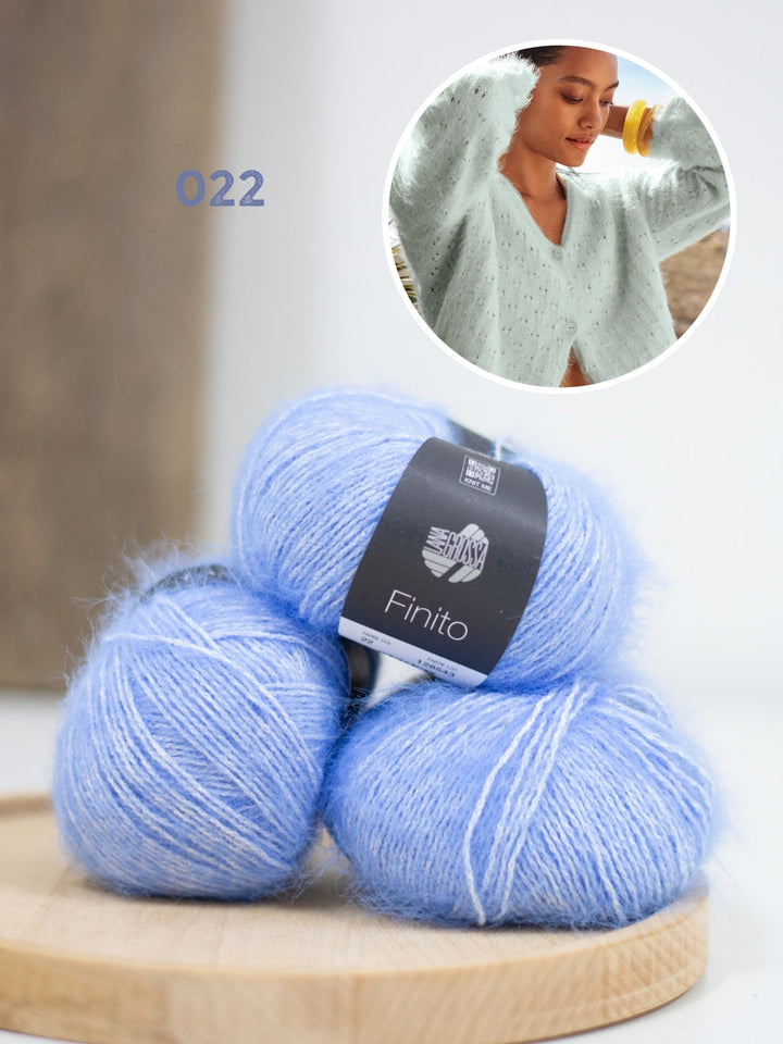 Strickpaket Finito Jacke im Ajourmuster