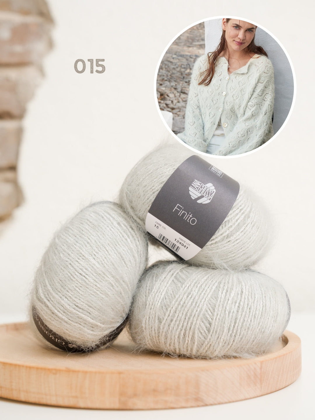 Strickpaket Finito Jacke mit Herzmuster