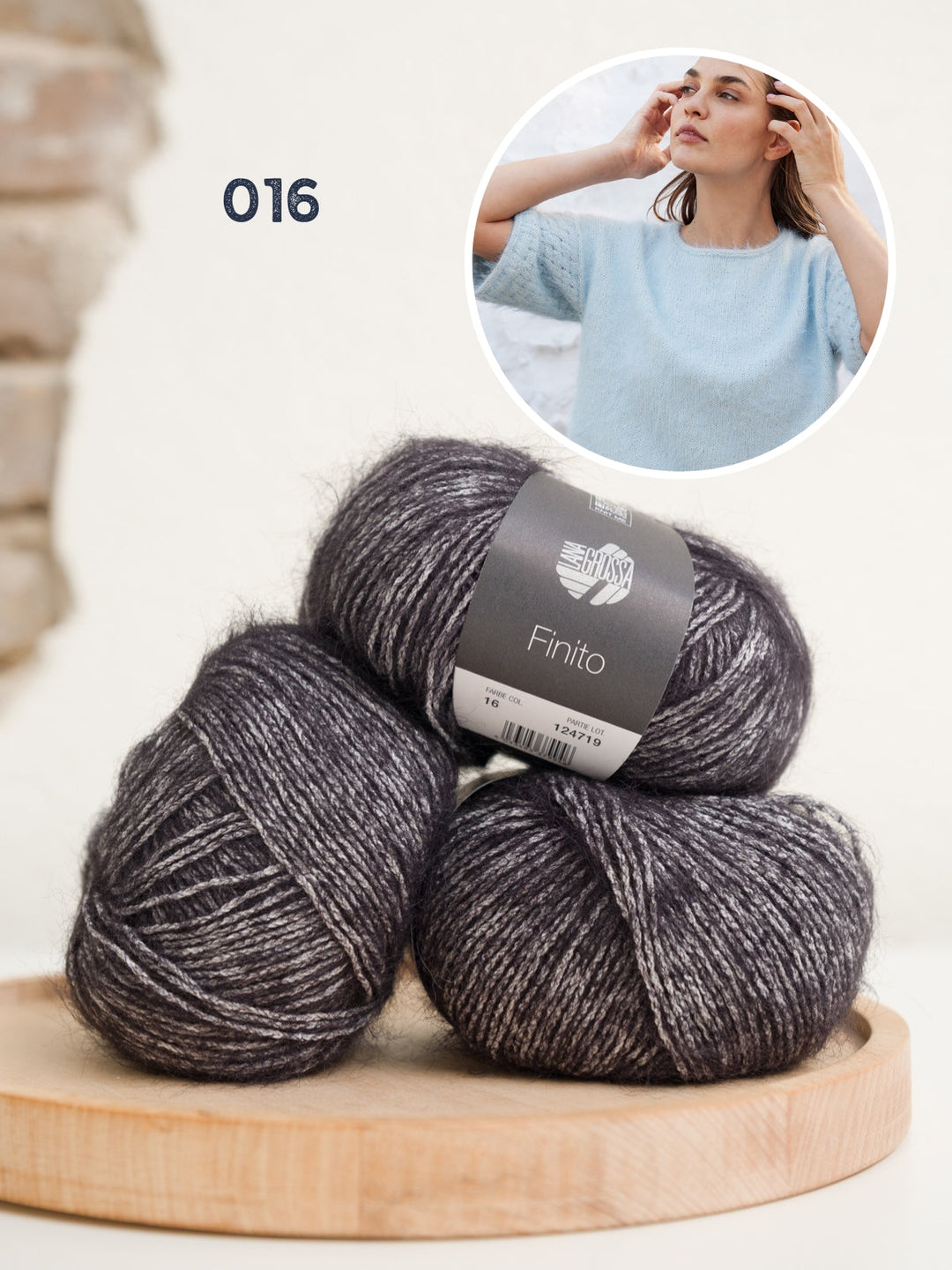 Strickpaket Finito Shirt mit Webmuster