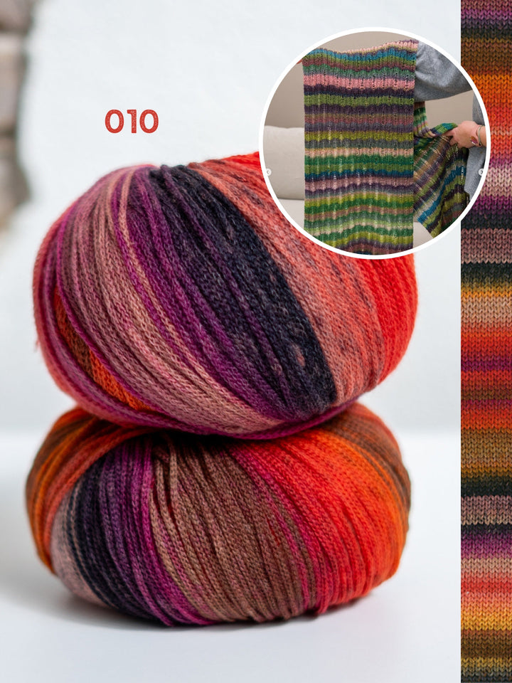 Strickpaket Fallmaschen-Schal – Farfalla – Tanja Steinbach