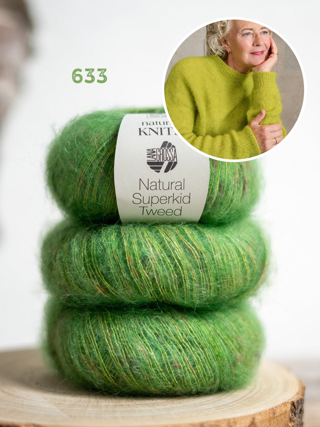 Strickpaket Classy Raglan Sweater - Natural Superkid Tweed