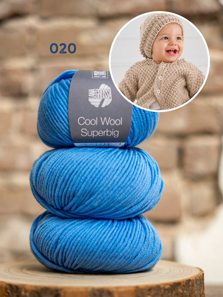 Strickpaket Cool Wool Superbig Weste + Mütze