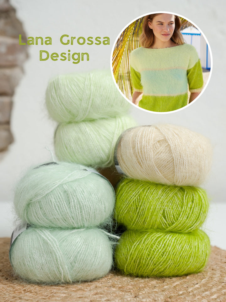 Strickpaket Finito Colorblock-Shirt