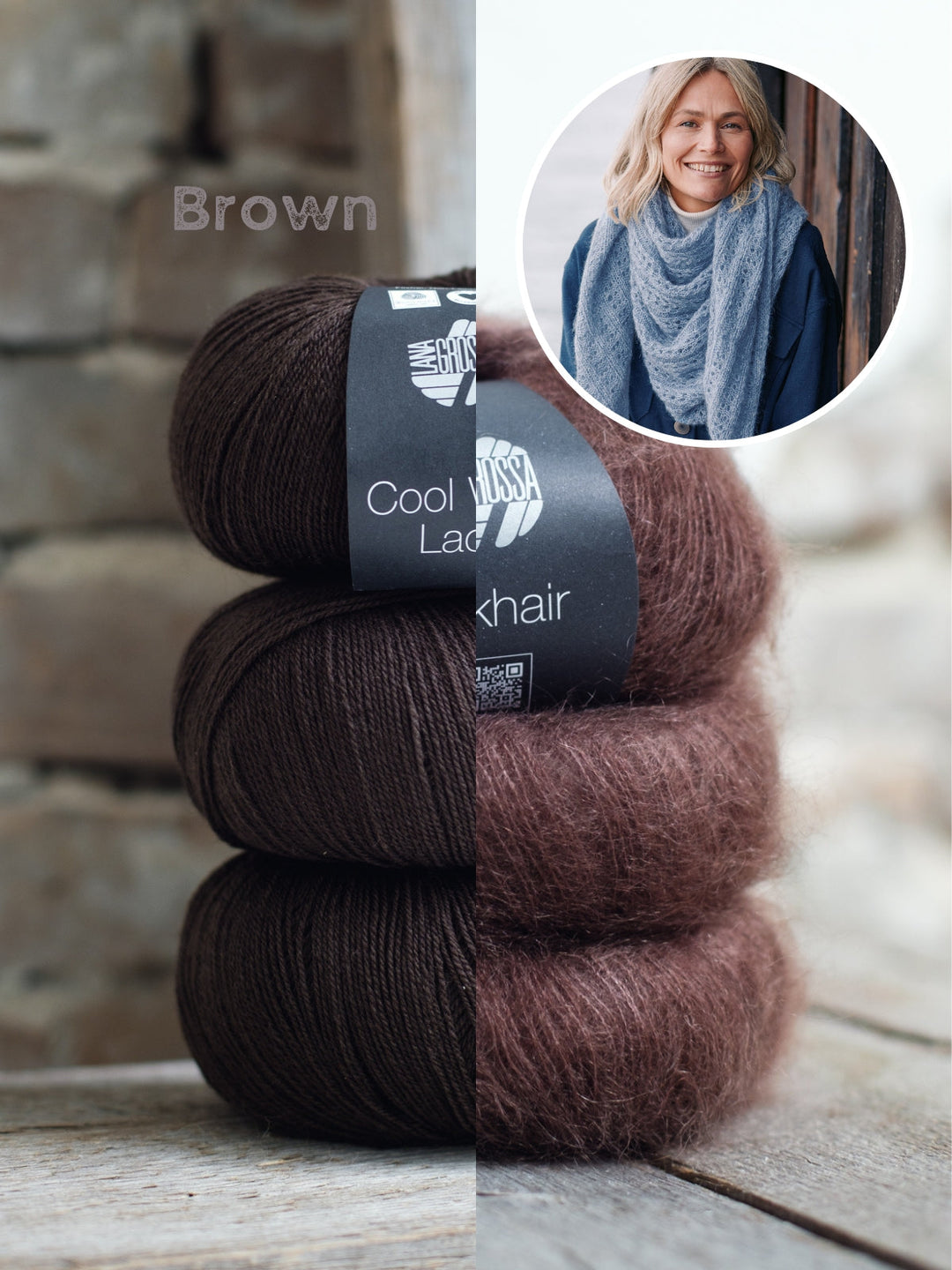 Strickpaket Cool Wool Lace &amp; Silkhair Dreieckstuch