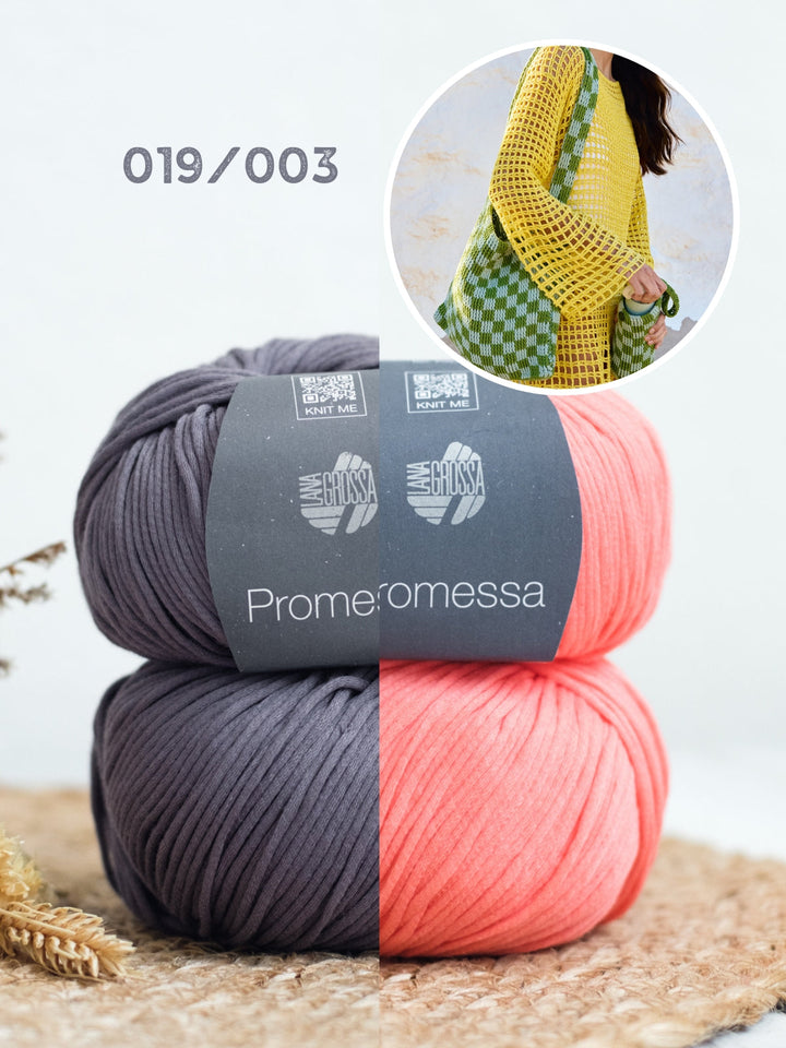 Häkelpaket Promessa Shopper im Rautenmuster