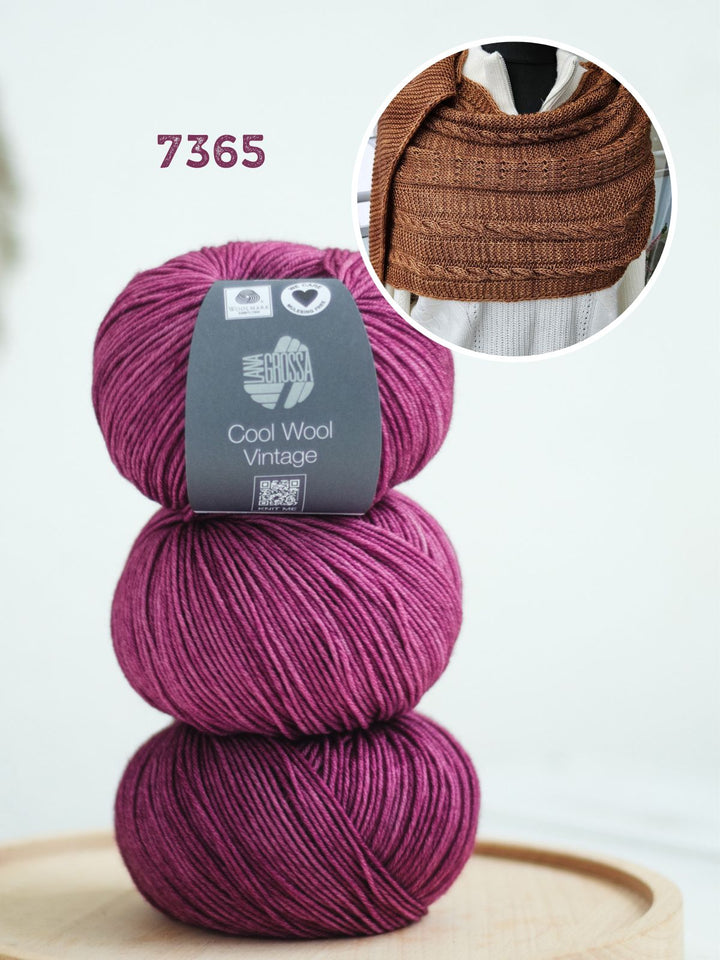 Strickpaket Lizas Tuch Orange Night - Vintage